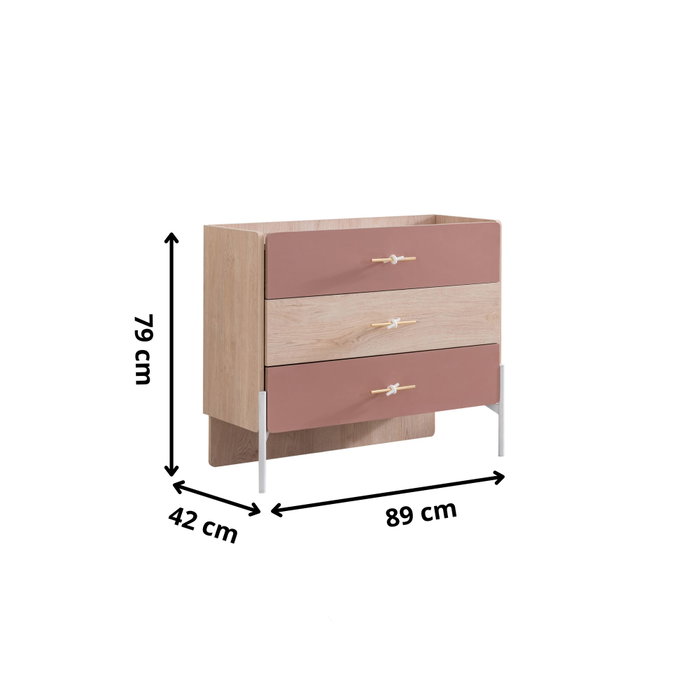 Hanah Home Cómoda Rosetta Marrón y Rosa